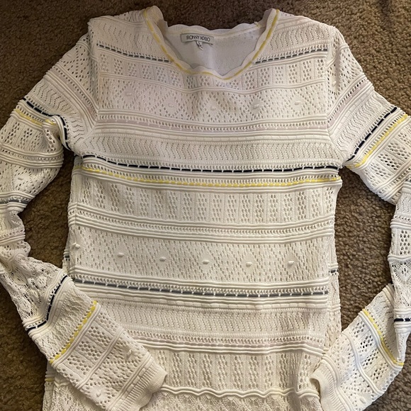 Ronny kobo white crochet dress Beautiful - Picture 2 of 9